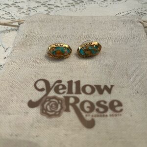 Kendra Scott Turquoise and Gold Earrings